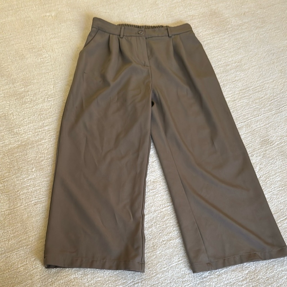 Brown Wide-Leg Trousers